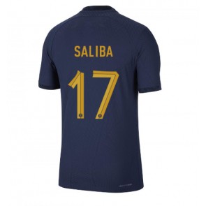 Frankrig William Saliba #17 Hjemmebanetrøje VM 2022 Kort ærmer